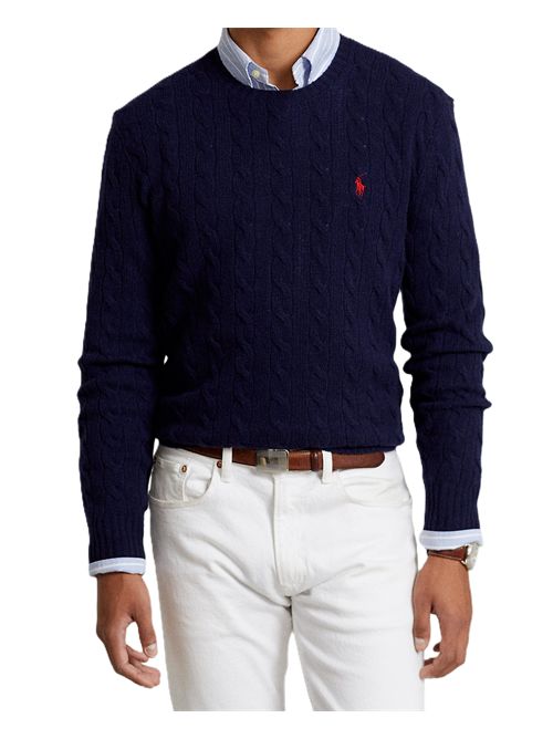 Maglione con lavorazione intrecciata navy Polo Ralph Lauren | 710-876762-002HUNTER NAVY
